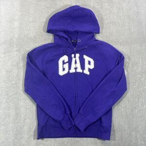 GAP Womens Medium Purple Full Zip Hooded Sweatshirt Hoodie